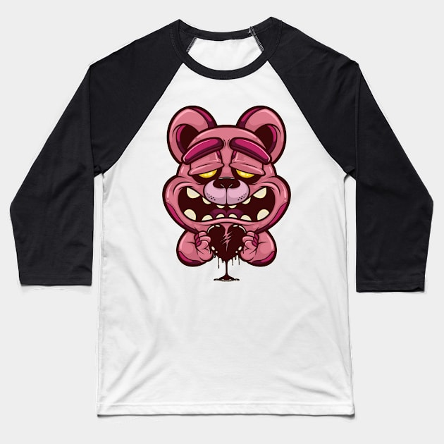 dripping heart cartoon Baseball T-Shirt by Behold Design Supply